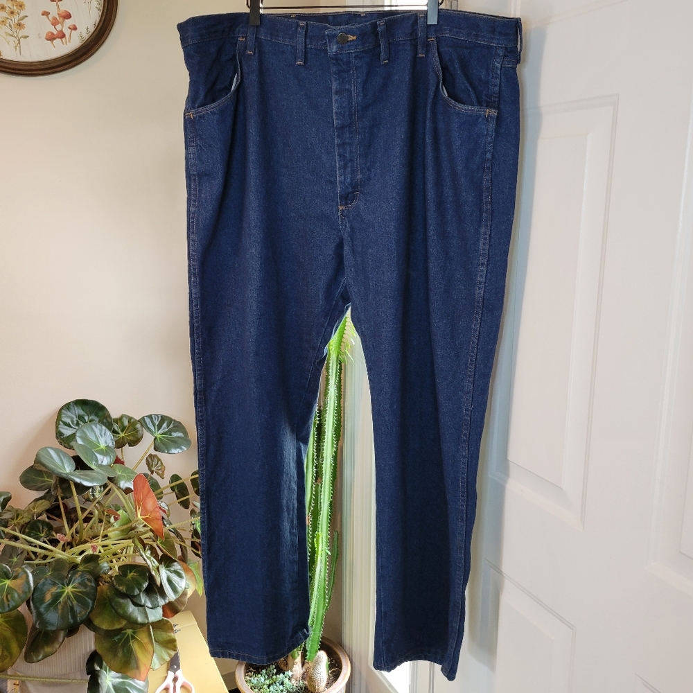 Rustler Dark Wash Straight Style Heavyweight Jeans Size Mens 46×30